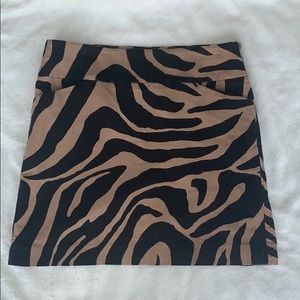 zebra print skirt